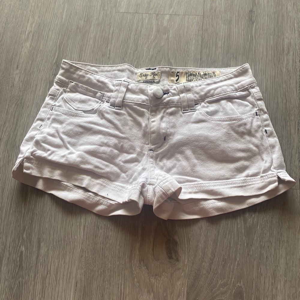 White Jean Shorts